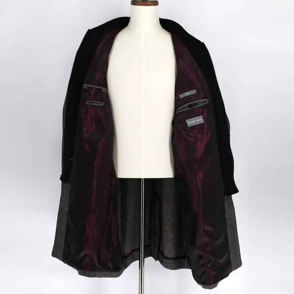 Michael Kors Men's Herringbone Wool Blend Pike Classic-Fit Overcoat Size 50R - Picture 9 of 10